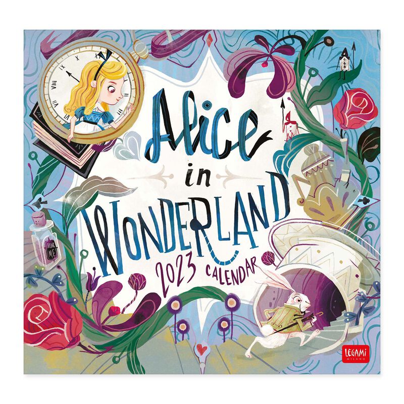 Calendar de perete 2023 - Alice in Wonderland, 30x29 cm | Legami