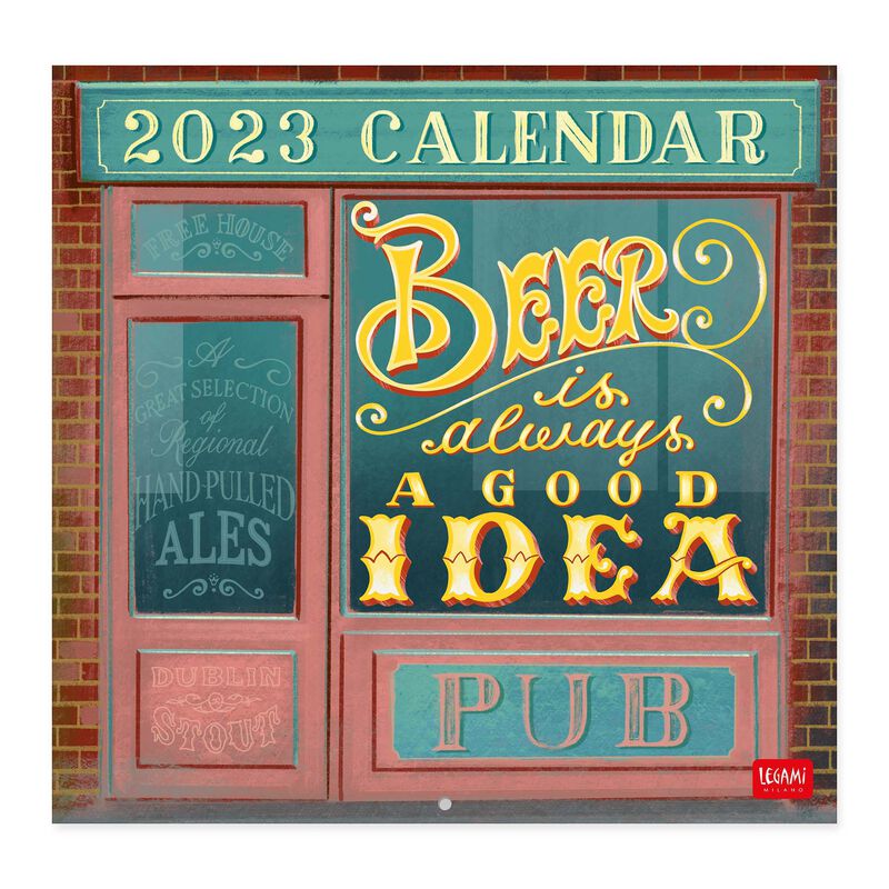 Calendar de perete 2023 - Beer, 30x29 cm | Legami