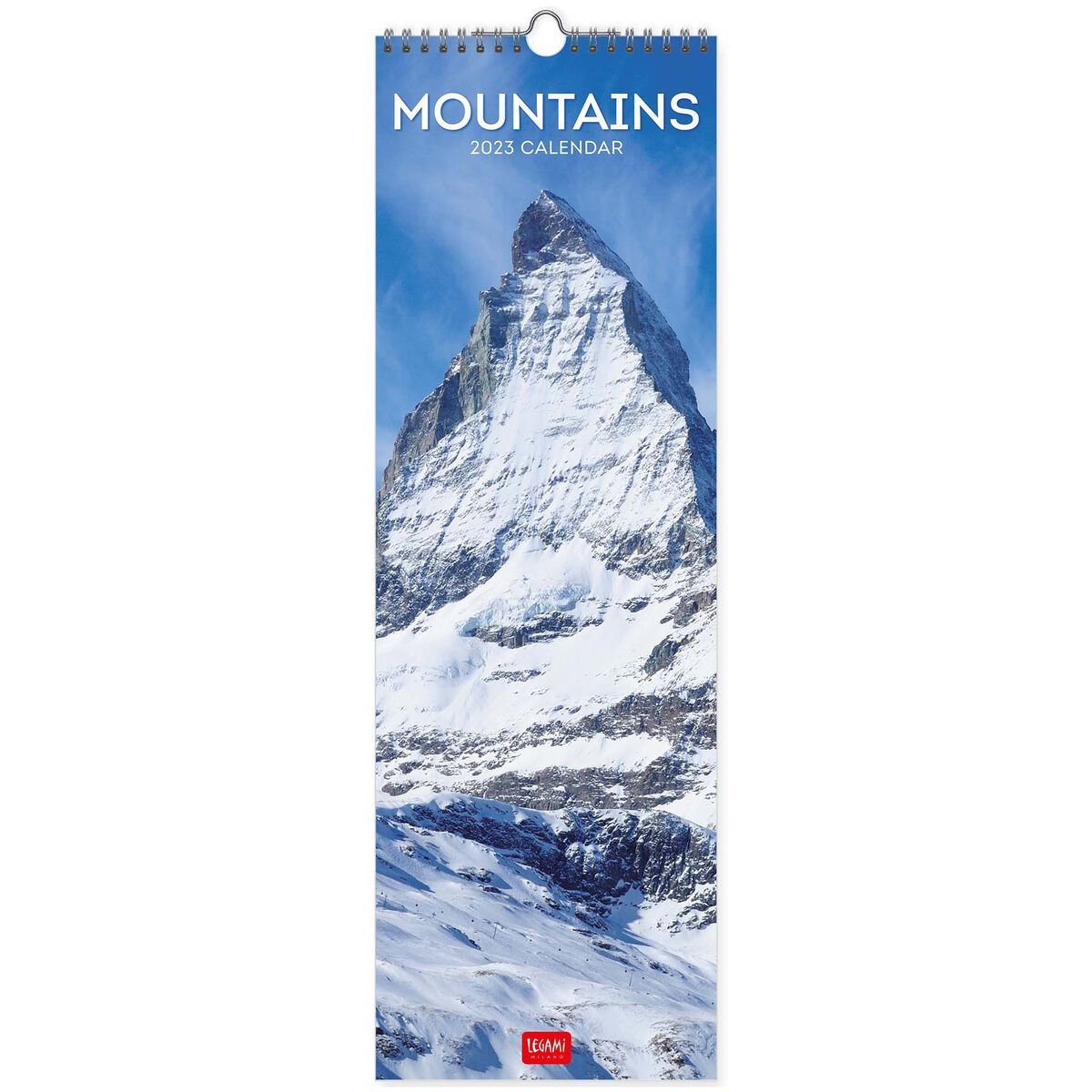 Calendar de perete 2023 - Mountains, 16x49 cm | Legami