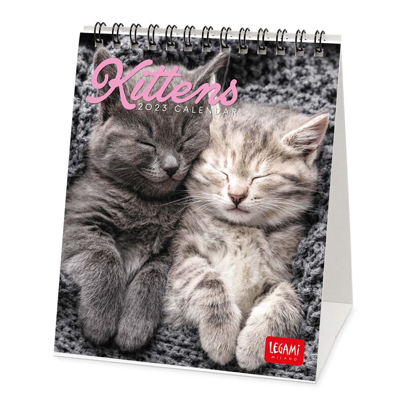 Calendar de birou 2023 - Kittens, 12x14.5 cm | Legami