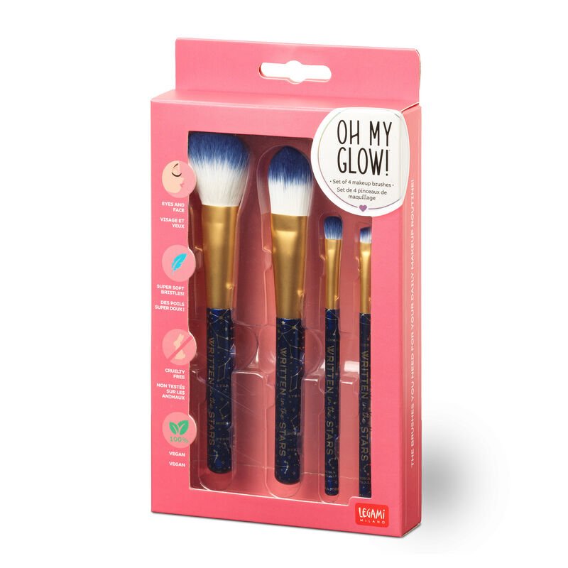 Set 4 pensule machiaj - Oh My Glow - Stars | Legami