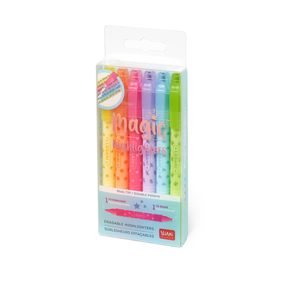 Set 6 markere - Erasable Highlighters - Magic | Legami - 3 | YEO