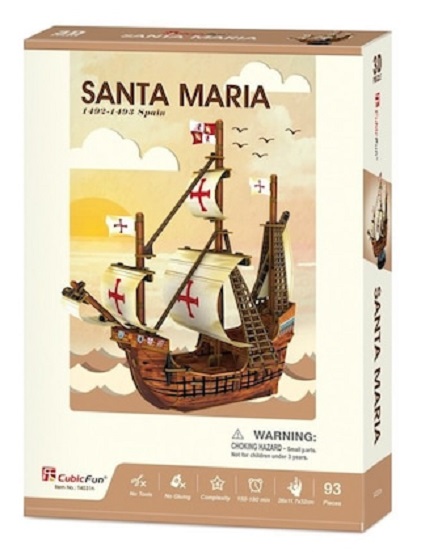 Puzzle 3D - Nava Santa Maria, 93 piese | CubicFun