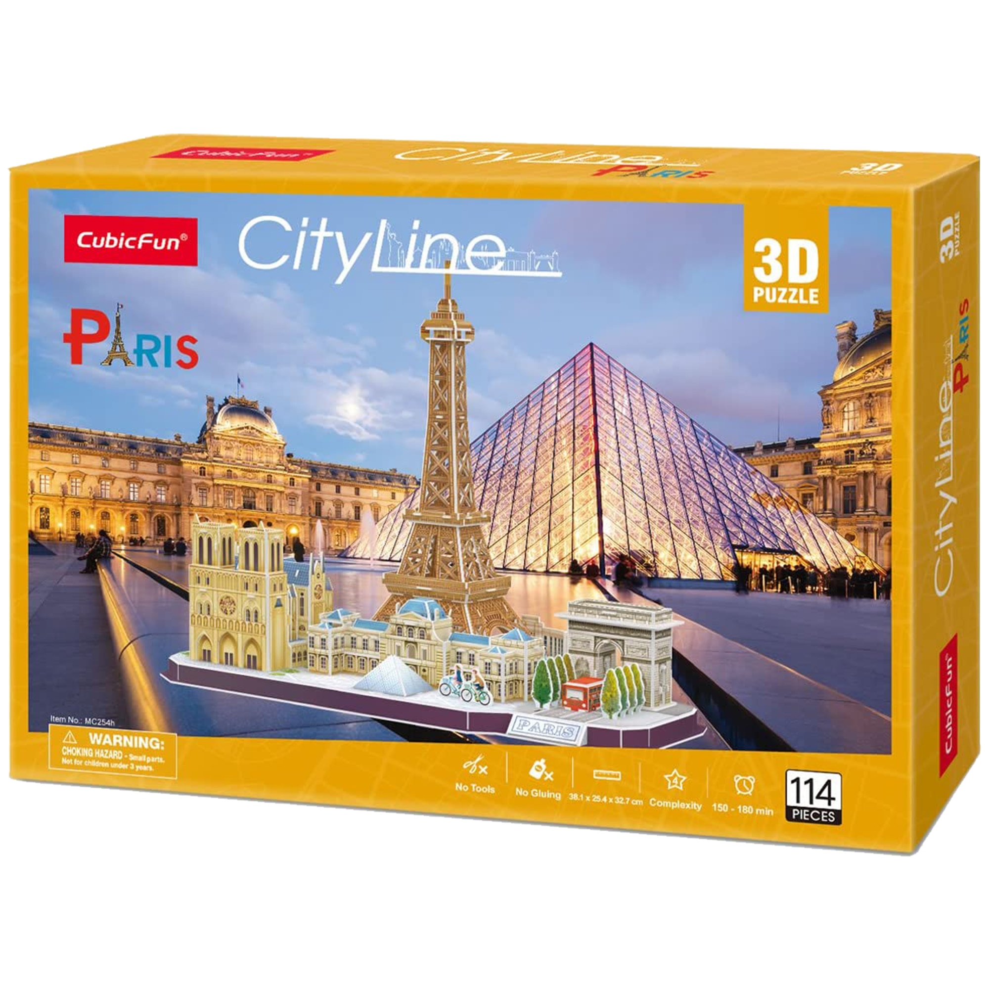 Puzzle 3D - Paris, 114 piese | Headu