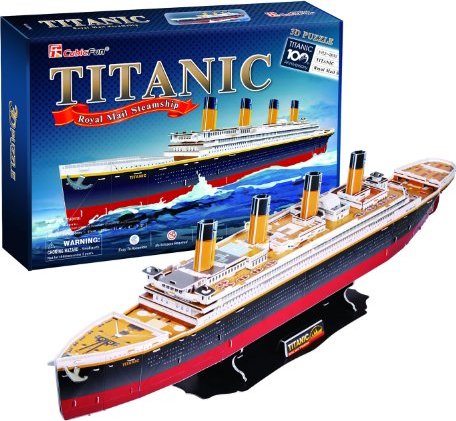 Puzzle 3D - Nava mare Titanic, 113 piese | CubicFun