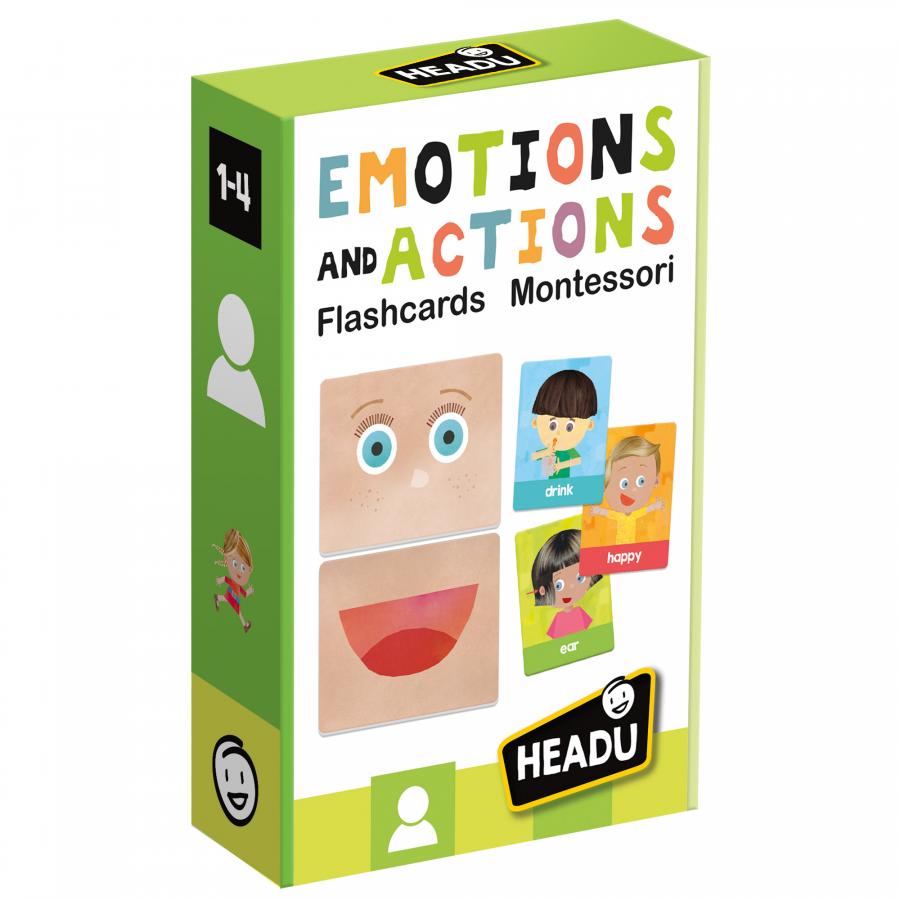 Joc educativ - Emotions and Actions Montessori Flash Cards | Headu