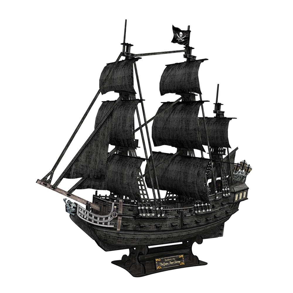 Puzzle 3D - Nava mare Queen Anne | CubicFun - 1