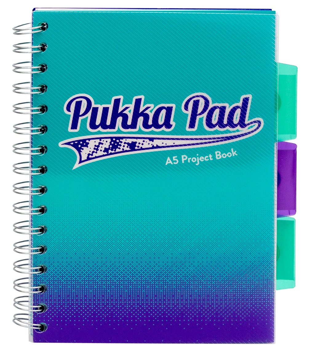 Caiet cu spirala - Project Book Fusion - A5, Matematica, Albastru Marin | Pukka Pad