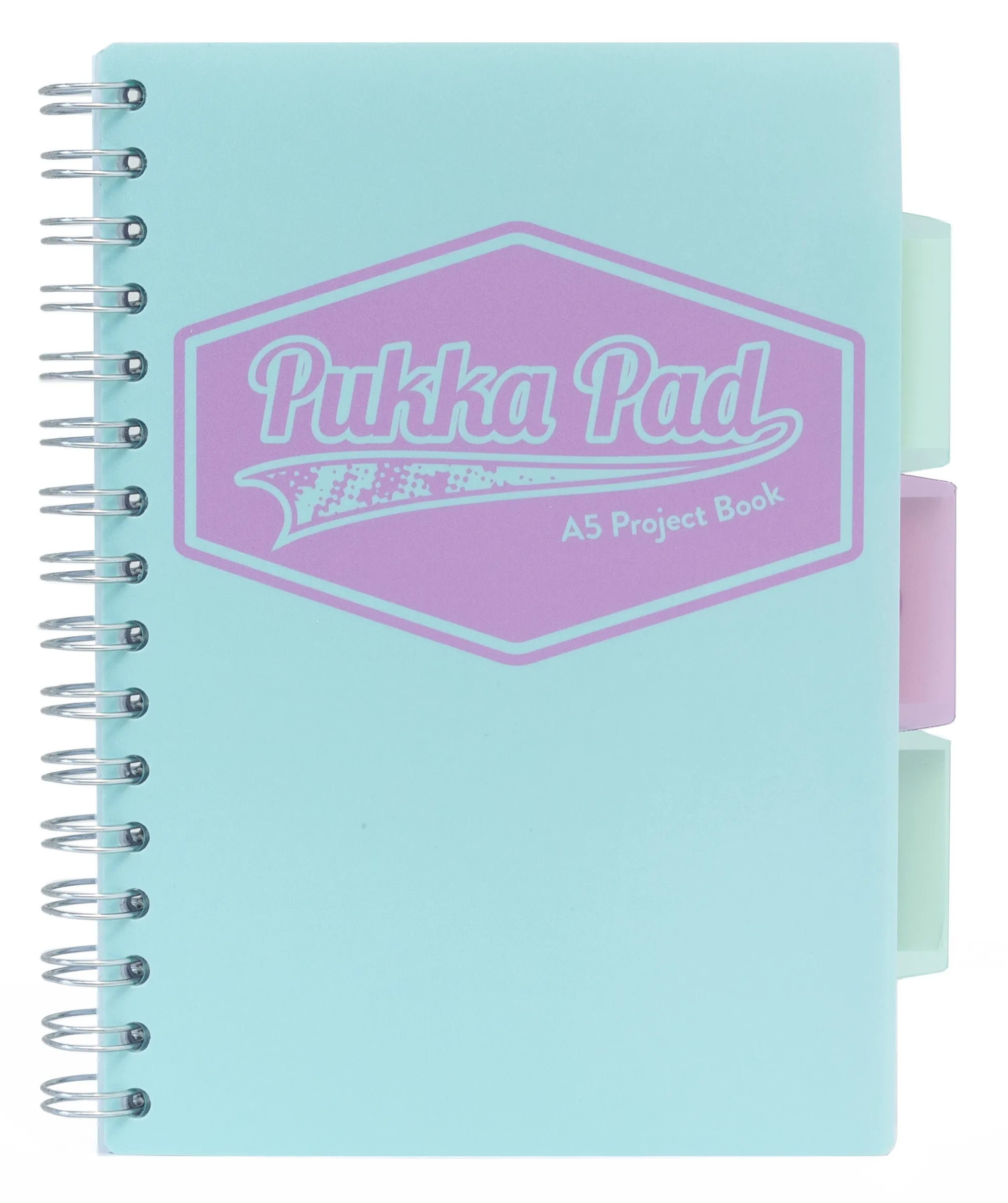 Caiet A5 cu spirala - Project Book Pastel - Dictando - Teal | Pukka Pad