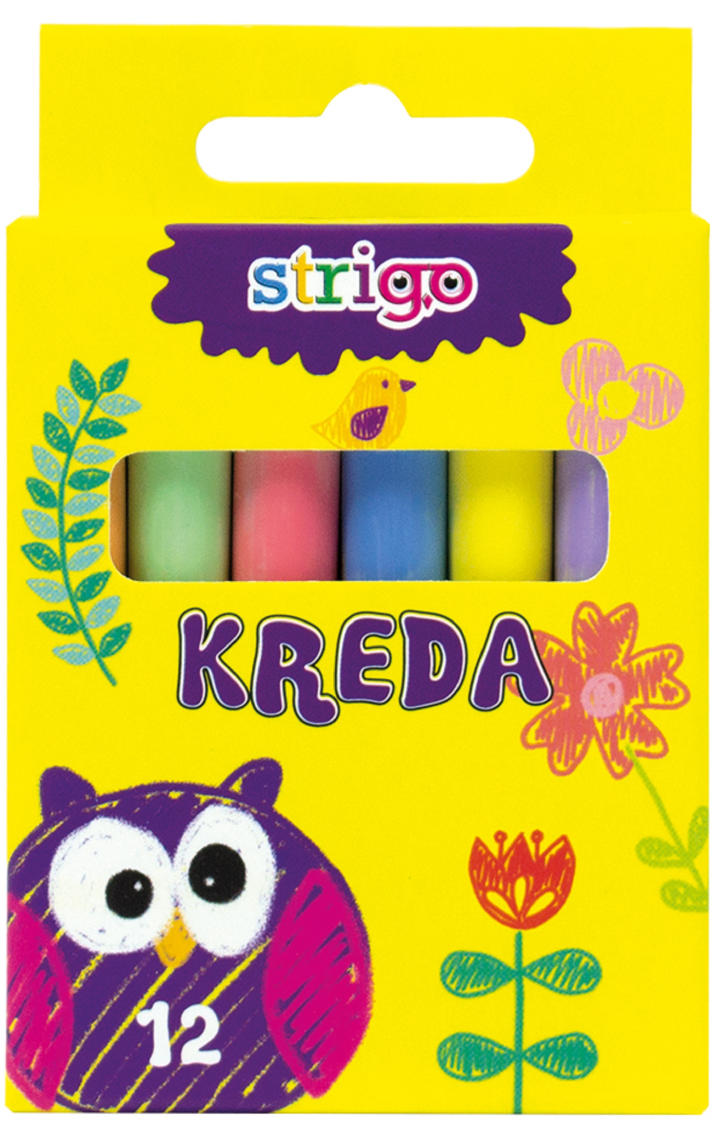 Creta colorata anti-praf - 12 bucati | Strigo