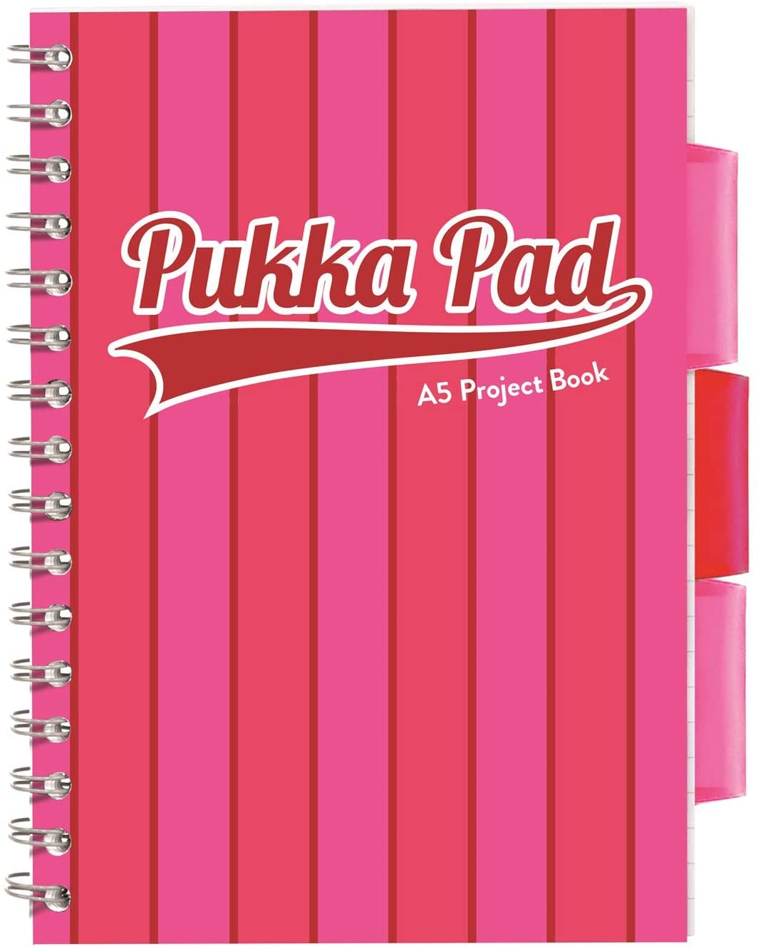 Caiet A5, Dictando, cu spirala si separatoare - Project Book - Roz | Pukka Pad