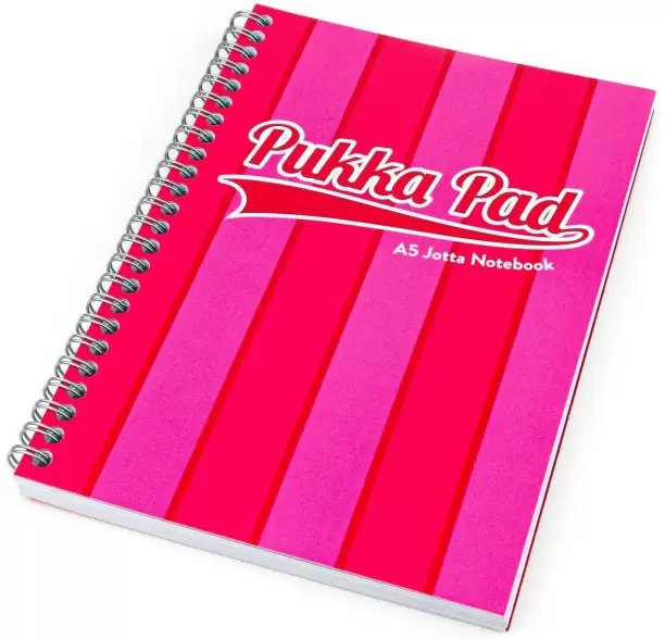 Caiet A5, dictando, cu spirala - Vogue - Roz | Pukka Pad