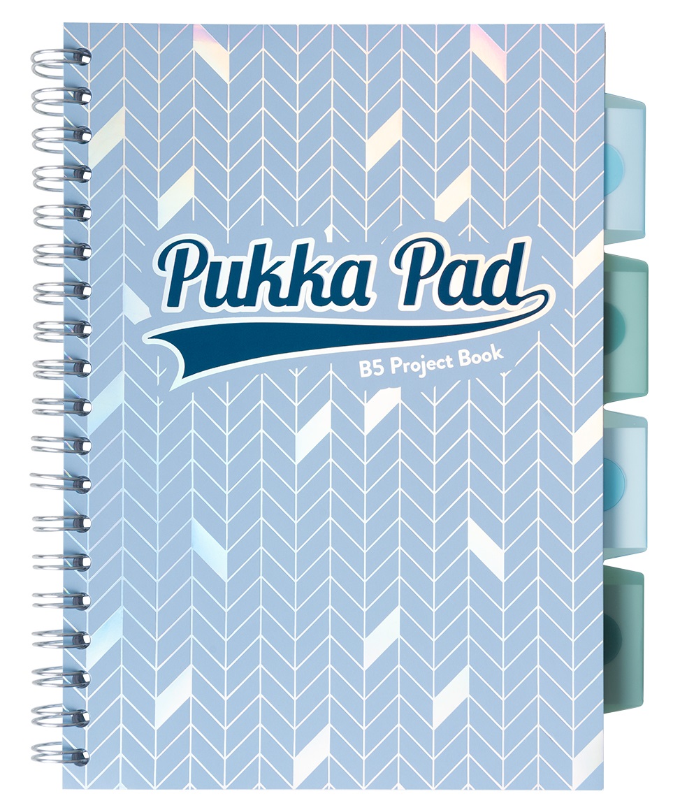 Caiet B5 cu spirala - Project Book - Albastru deschis | Pukka Pad