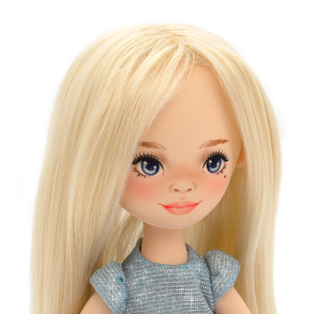 Papusa de plus - Mia in Light Blue Dress, 32 cm | Orange Toys - 5 | YEO