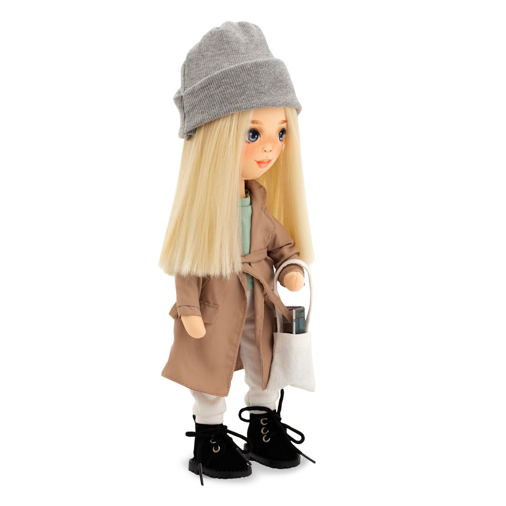 Papusa de plus - Mia in a Beige Trench Coat, 32 cm | Orange Toys - 1 | YEO