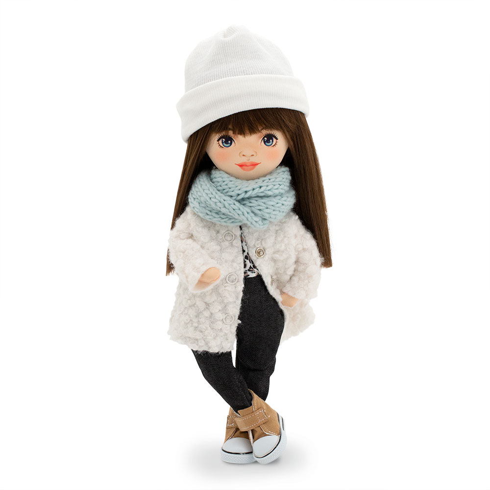 Papusa De Plus - Sophie In A White Fur Coat, 32 Cm | Orange Toys