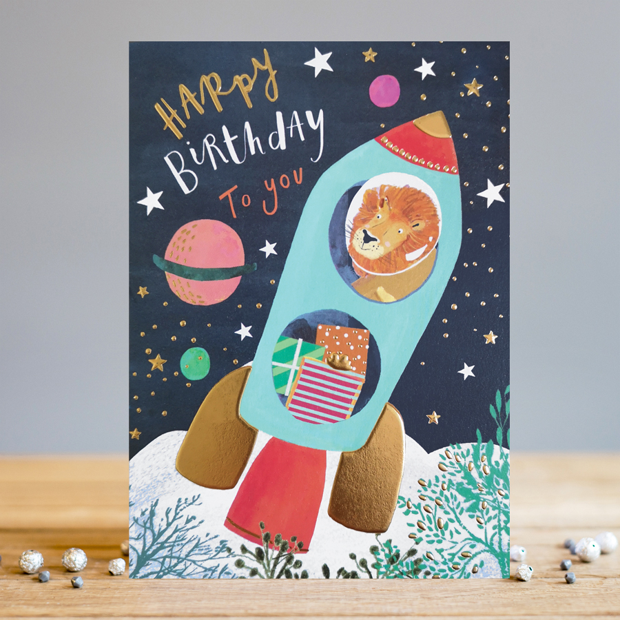 Felicitare - Happy Birthday Rocket | Louise Tiler Designs