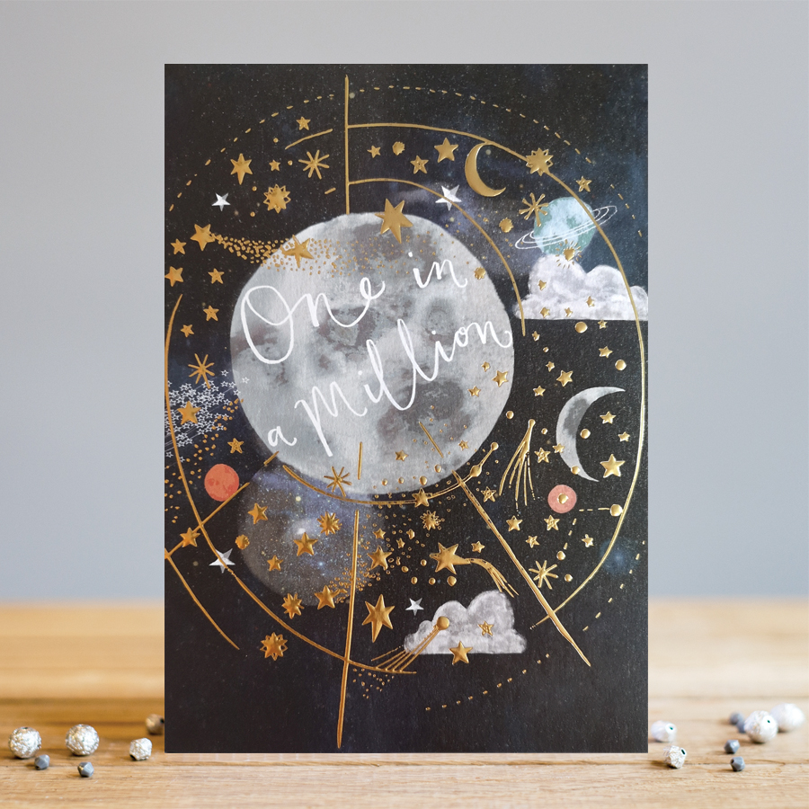 Felicitare - One in a Million Stars & Moon | Louise Tiler Designs