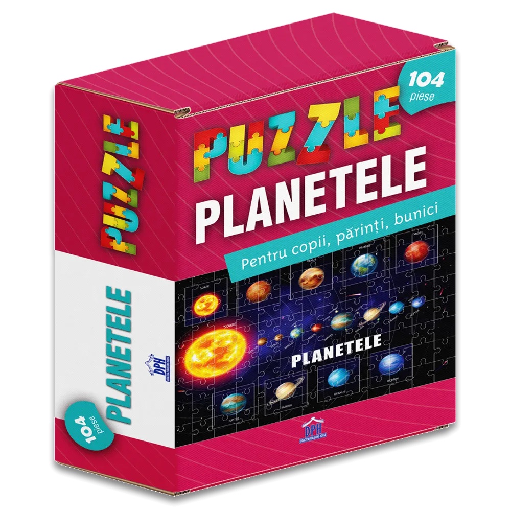 Puzzle 104 piese - Planetele | Didactica Publishing House