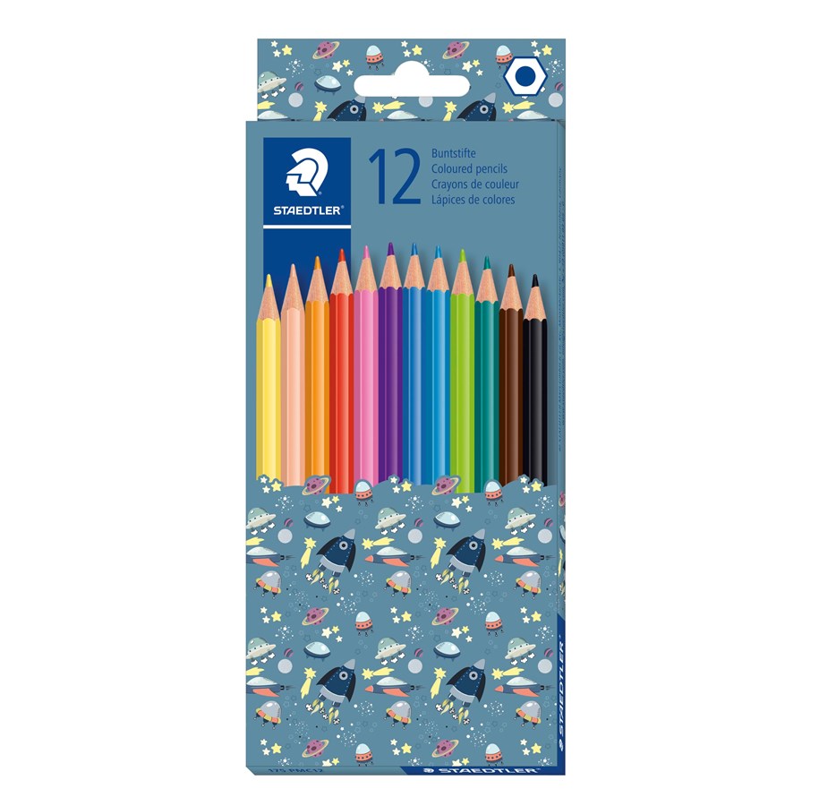 Set 12 creioane - Hexagonal - Colours | Staedtler