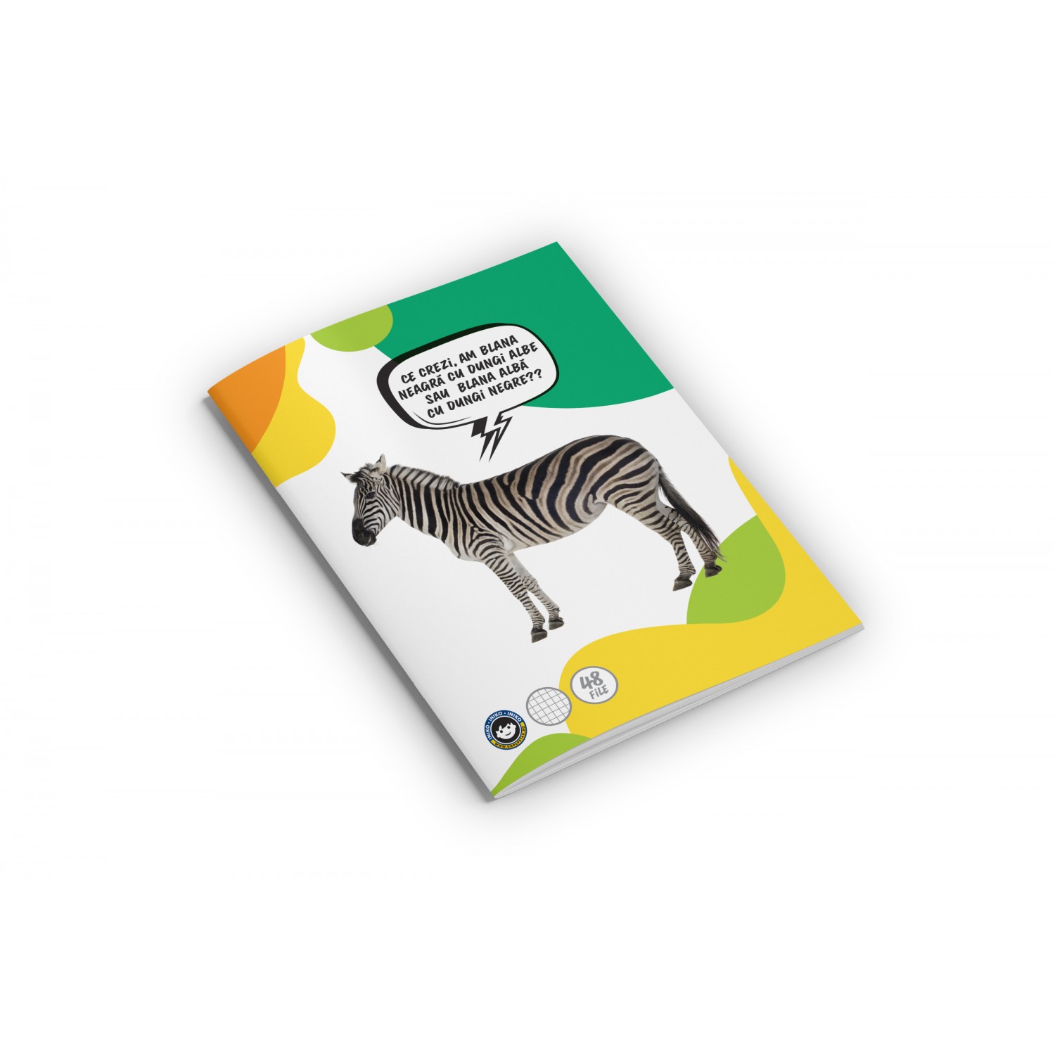 Caiet - Matematica, Zebra, format A5, 48 file, capsat, gama Discover the wild | Iniko - 1 | YEO