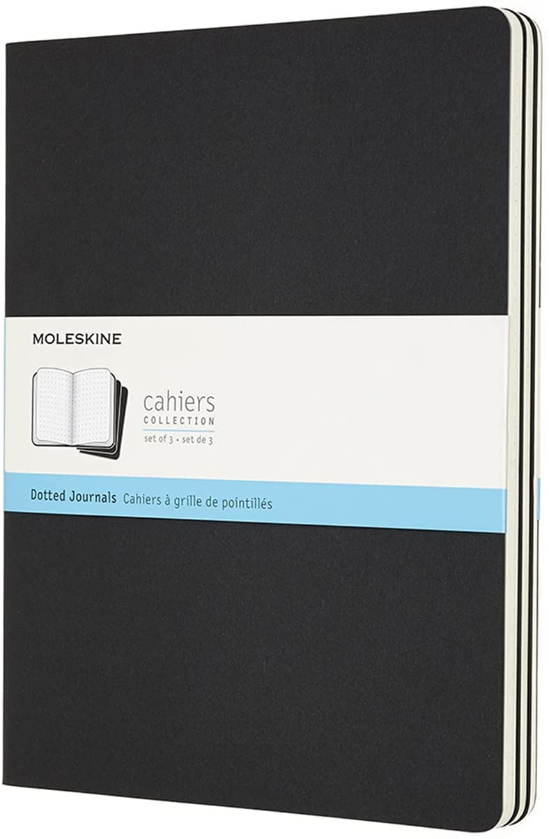 Set 3 caiete - Moleskine Cahier - X-Large, Dotted - Black | Moleskine