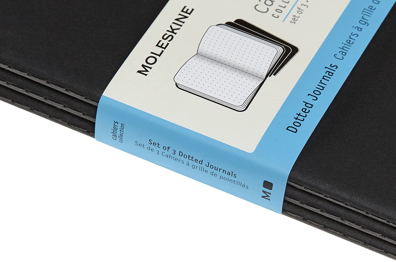 Set 3 caiete - Moleskine Cahier - X-Large, Dotted - Black | Moleskine - 4 | YEO