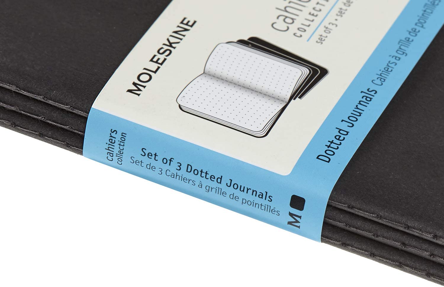 Set 3 caiete - Moleskine Cahier - Pocket, Dotted - Black | Moleskine - 4 | YEO