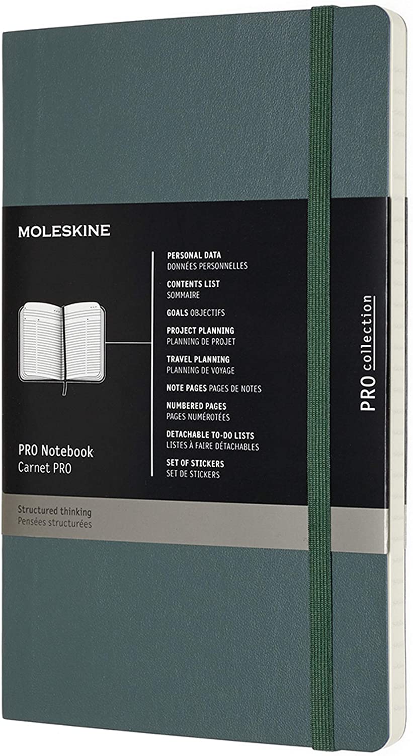 Carnet - Moleskine Pro - Soft Cover, Large - Forest Green | Moleskine