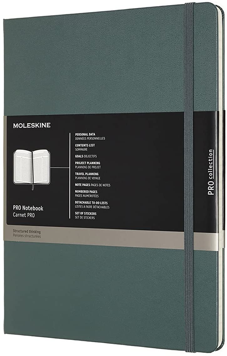 Carnet - Moleskine Pro - Hard Cover, X-Large - Forest Green | Moleskine