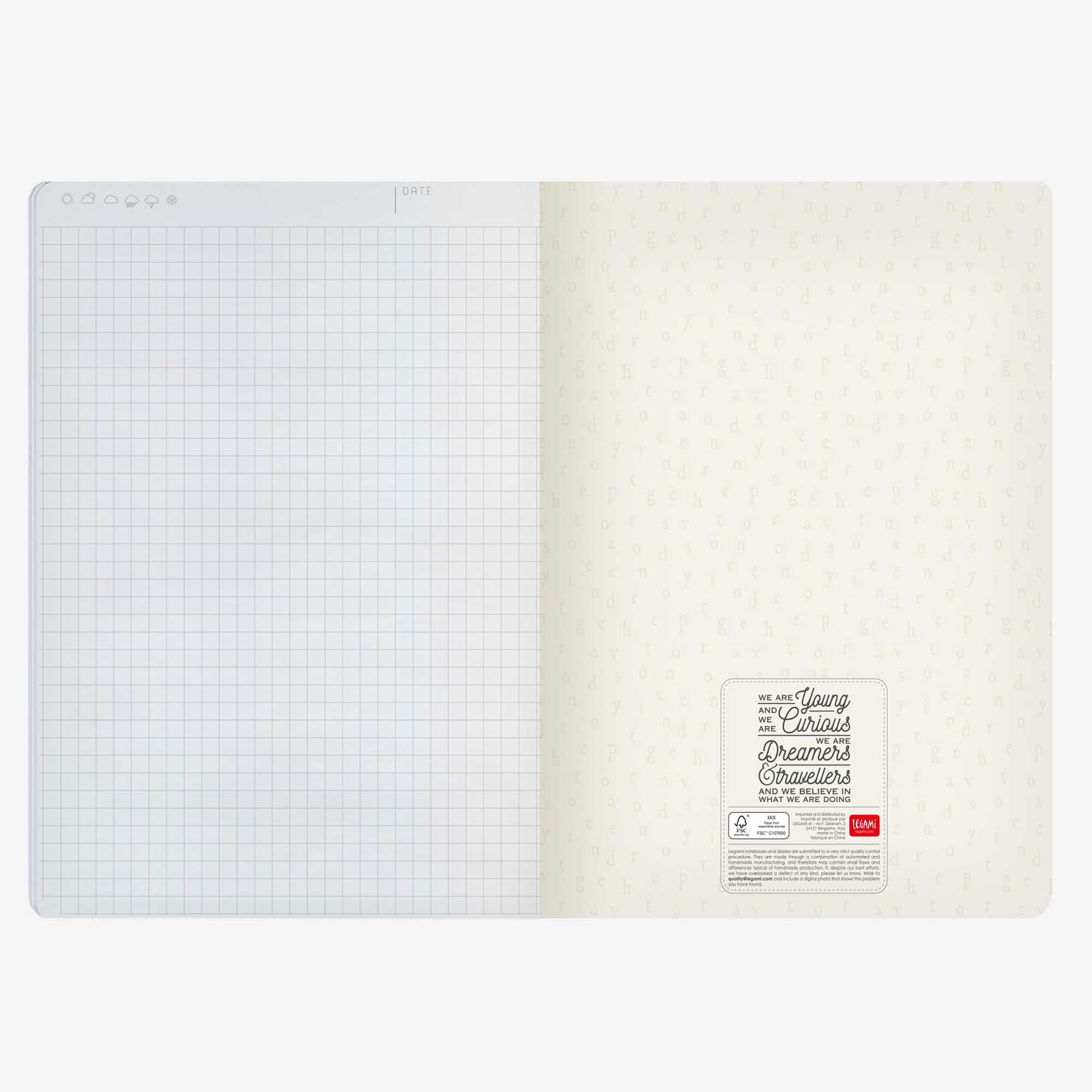 Carnet - Squared, Medium - Booklover | Legami - 2 | YEO