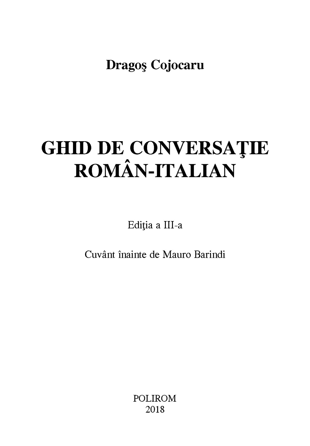 Ghid de conversatie roman-italian | Dragos Cojocaru