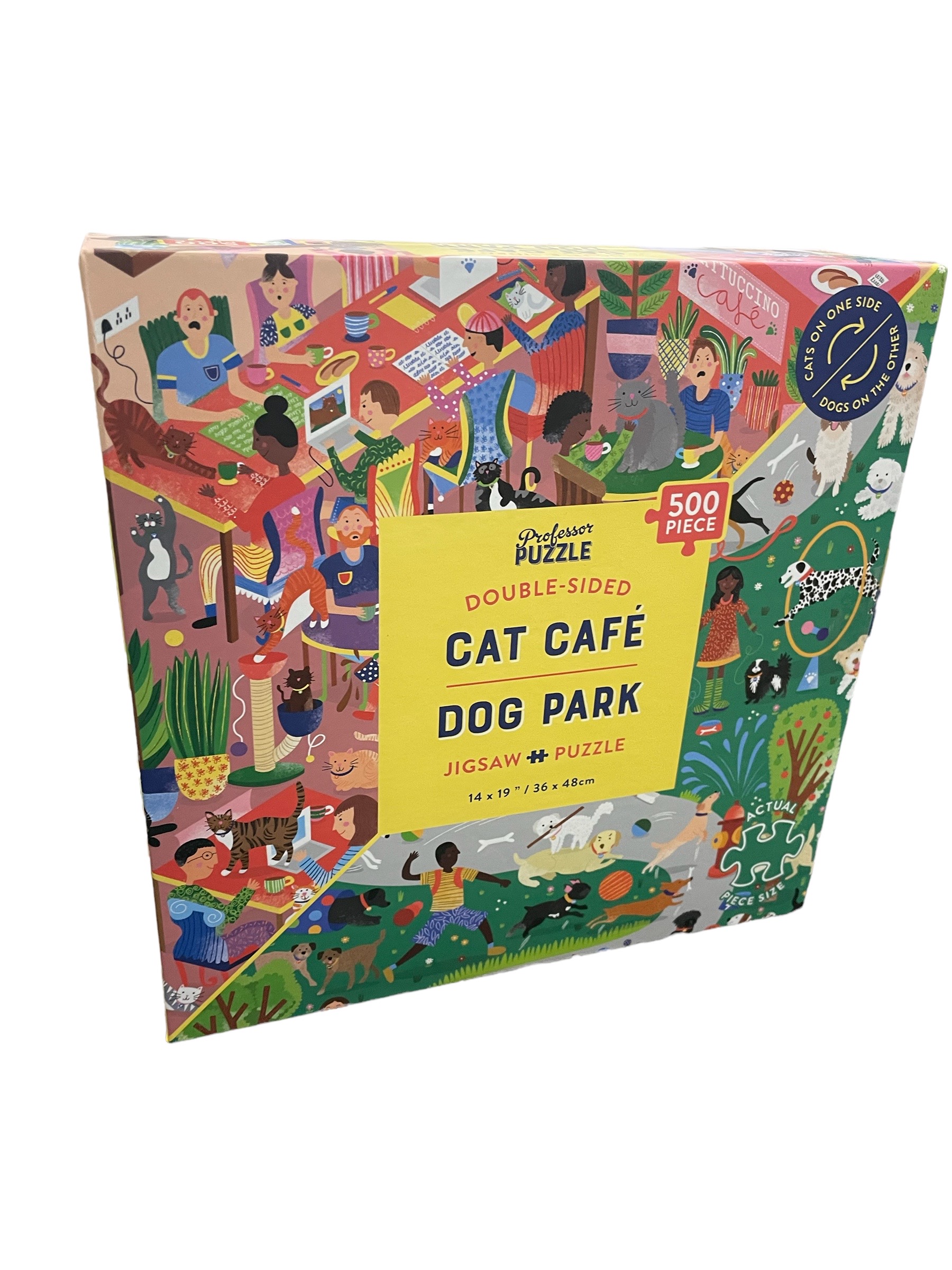 Puzzle - Cat Cafe & Dog, 500 piese | Professor Puzzle
