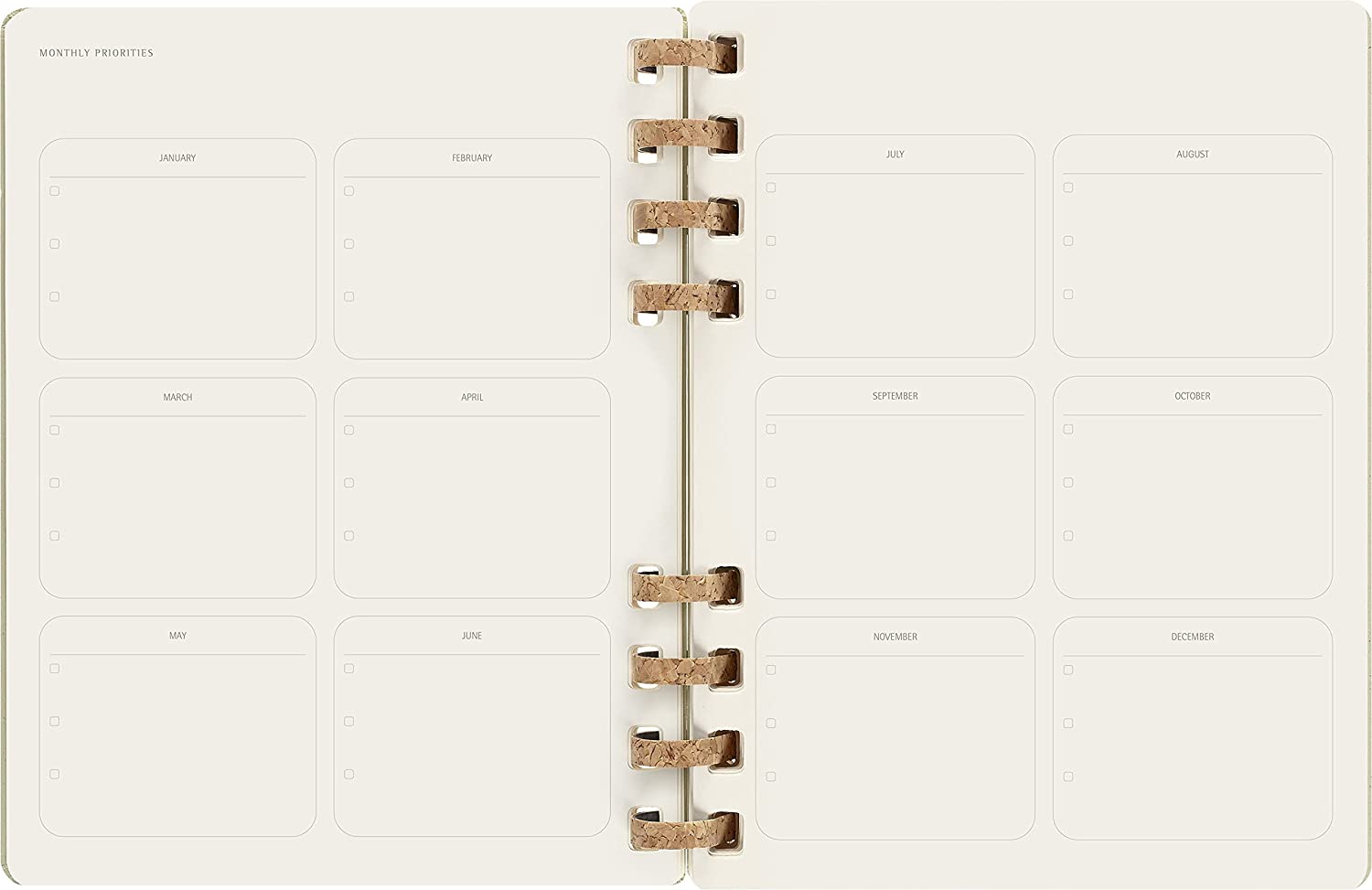 Agenda 2023 - 12-Months Weekly - Extra Large, Spiral, Hard Cover - Crush Olive | Moleskine - 6 | YEO