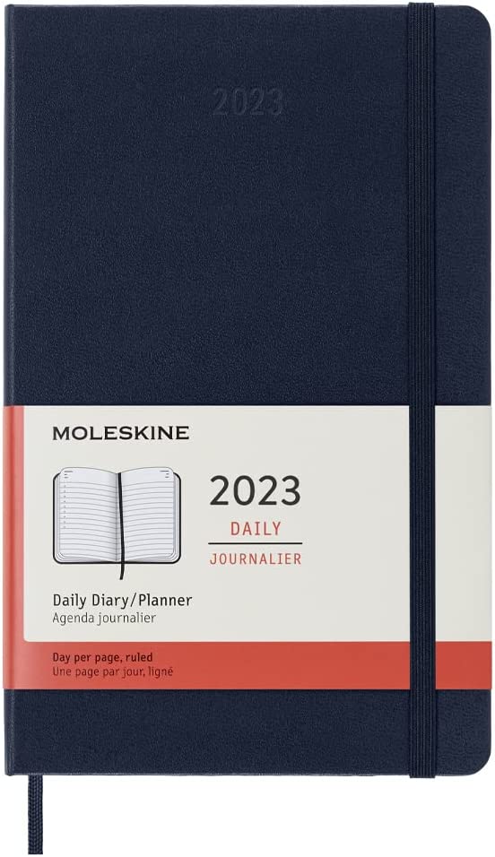 Agenda 2023 - 12-Months Daily - Large, Hard Cover - Sapphire Blue | Moleskine