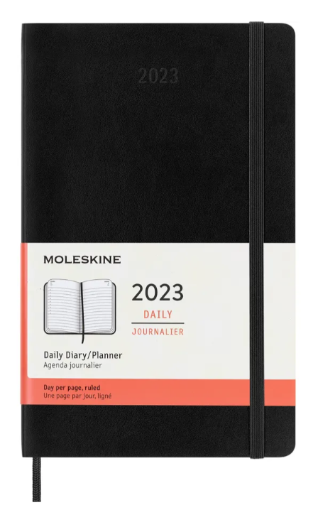 Agenda 2023 - 12-Months Daily - Large, Soft Cover - Black | Moleskine image3