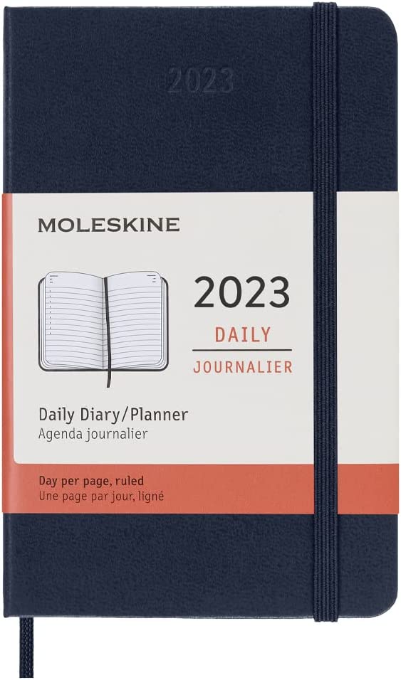 Agenda 2023 - 12-Months Daily - Pocket, Hard Cover - Sapphire Blue | Moleskine