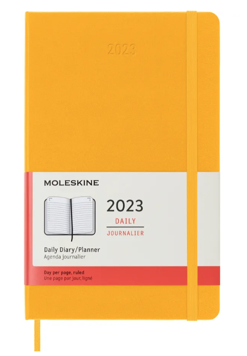 Agenda 2023 - 12-Months Daily - Large, Hard Cover - Orange Yellow | Moleskine image