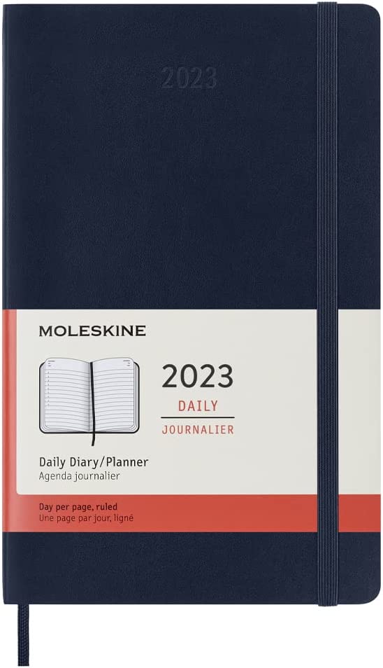 Agenda 2023 - 12-Months Daily - Large, Soft Cover - Sapphire Blue | Moleskine image