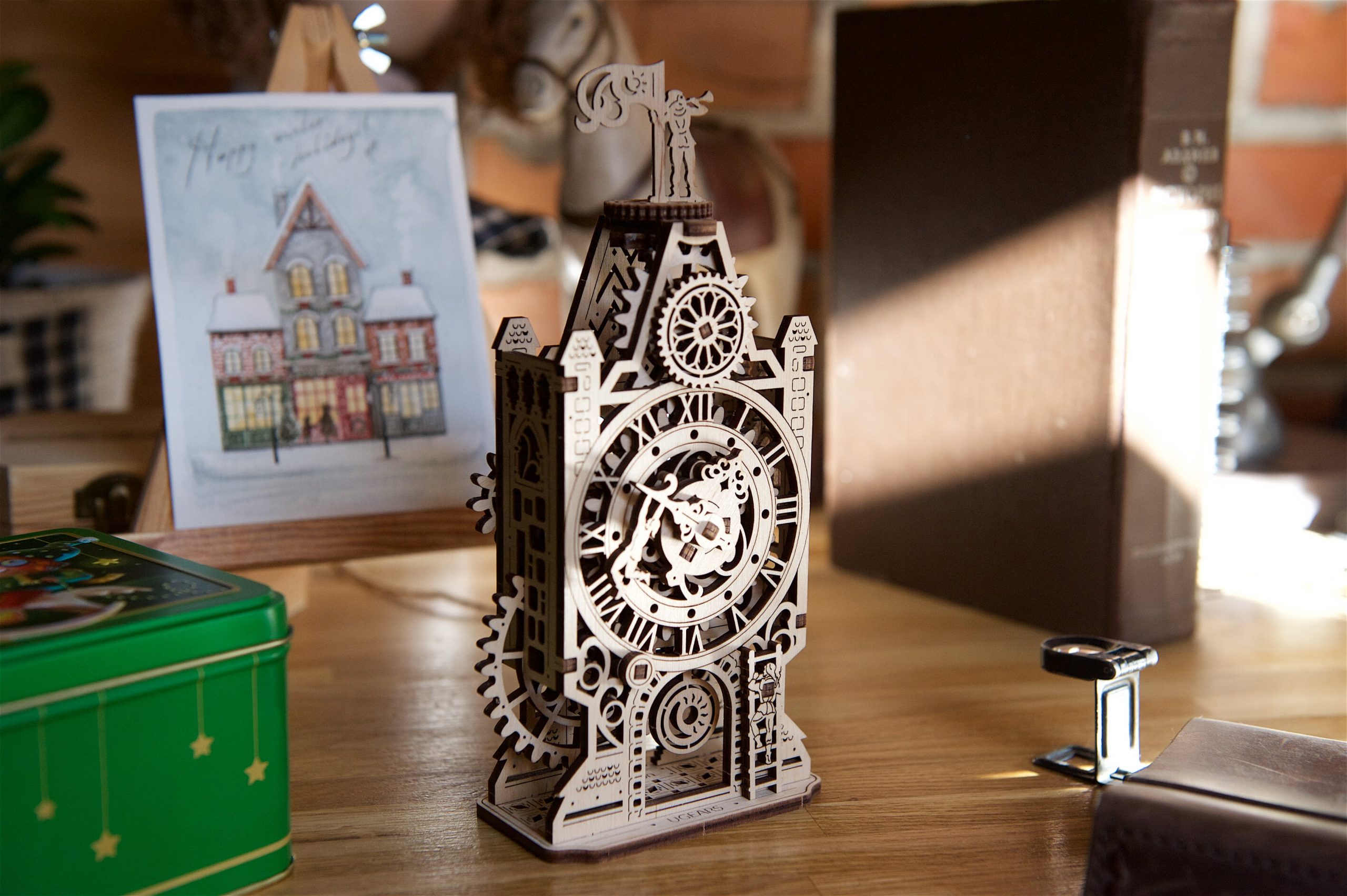 Puzzle 3D - Vechiul Turn cu Ceas | Ugears - 3