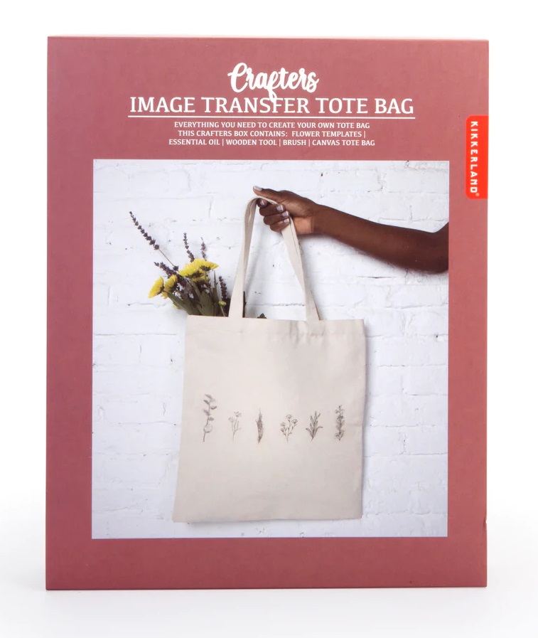 Kit decorativ cu tote bag - Crafters - Image Transfer Tote Bag | Kikkerland