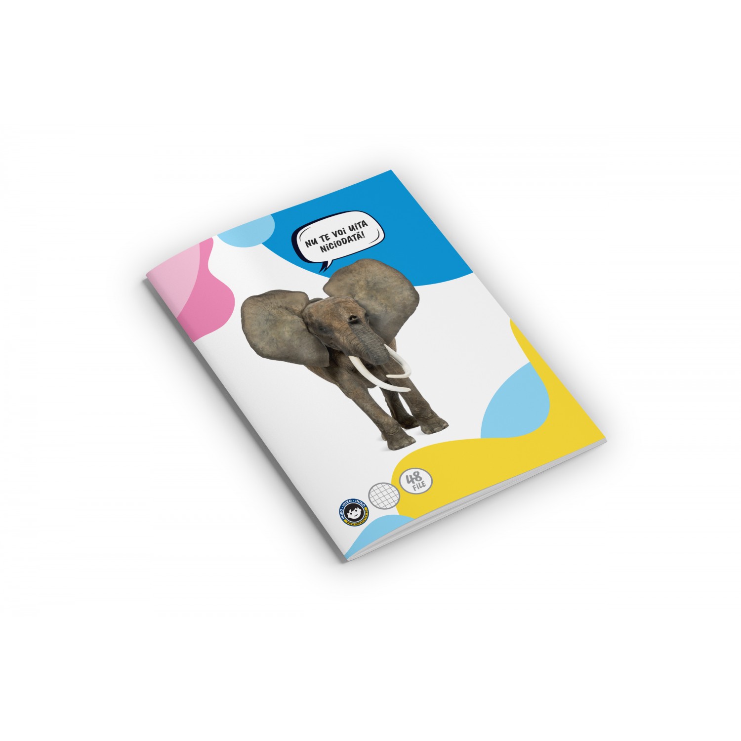 Caiet - Discover The Wild - Elefant, A4, matematica, 48 file | Iniko - 1 | YEO