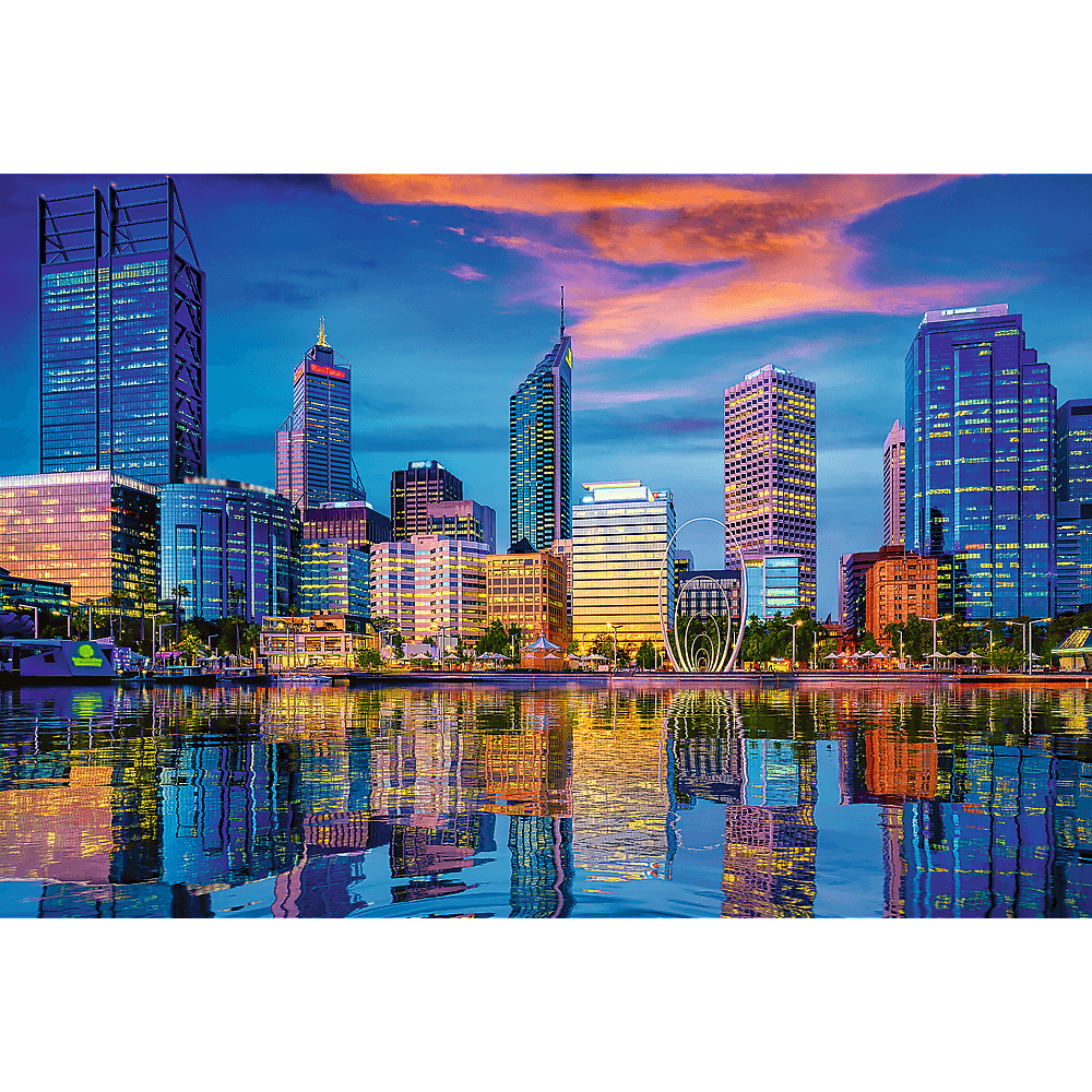 Puzzle 1500 piese - Urban Reflection - Perth - Australia | Trefl - 1