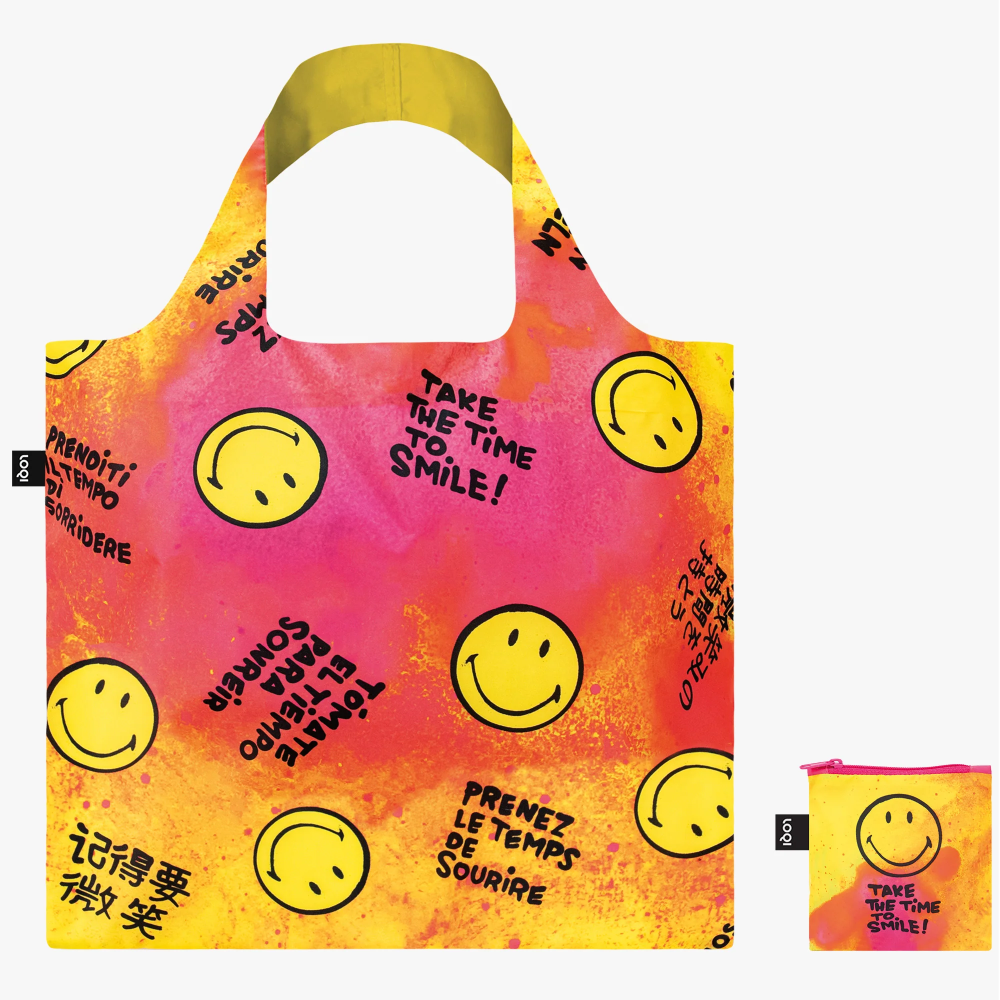 Tote bag - Smiley - Take The Time to Smile | LOQI - 1 | YEO