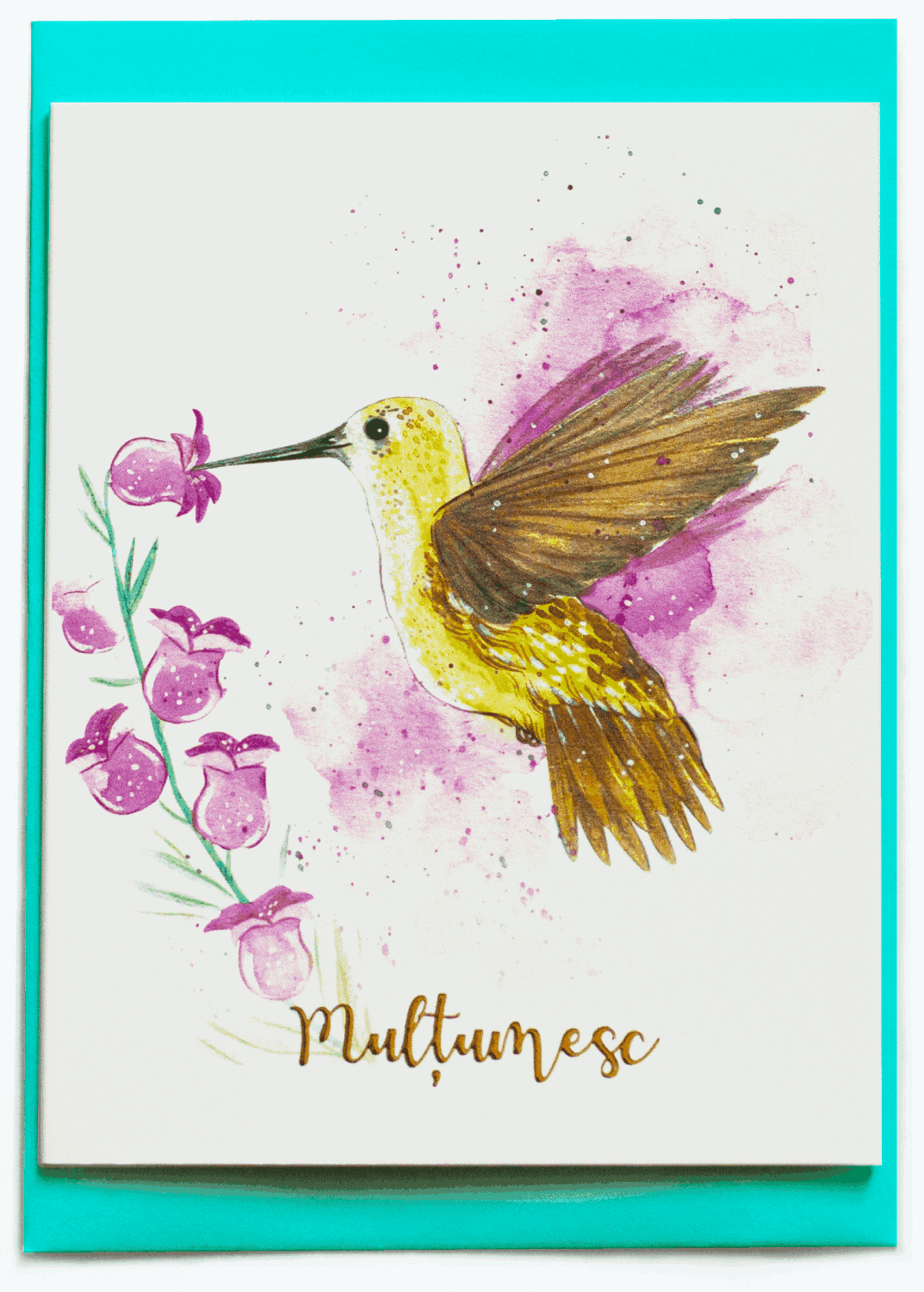 Felicitare - Multumesc - Colibri | The Creative Blossom