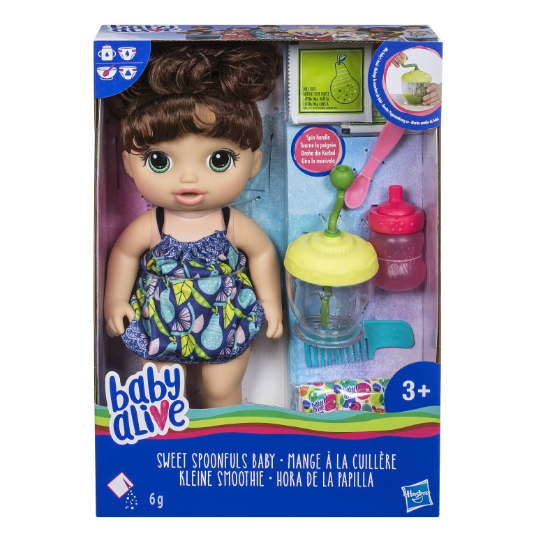 Papusa - Baby Alive - Sweet Spoonfuls Brunette Girl | Hasbro