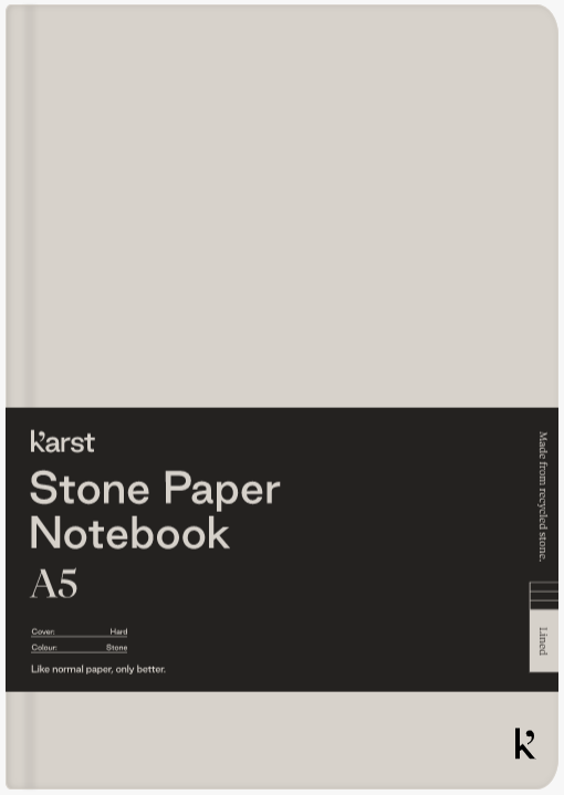 Carnet A5 - Stone Paper - Hardcover, Lined - Stone | Karst image1