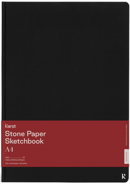 Carnet schite A4 - Stone Paper - Black | Karst