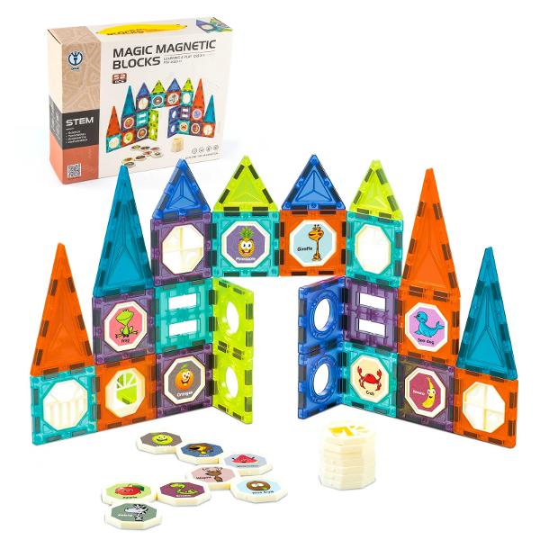 Joc constructie magnetic - Magic Set, 52 piese | Dige - 5 | YEO