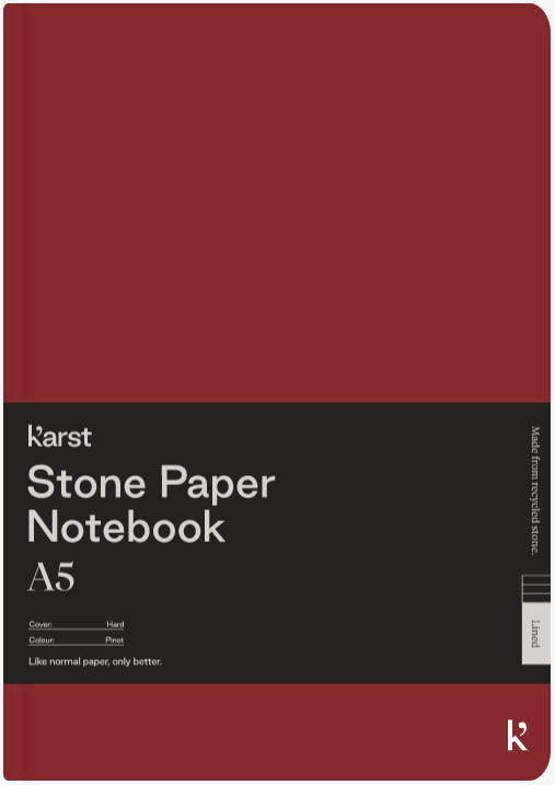 Carnet A5 - Stone Paper - Hardcover, Lined - Pinot | Karst